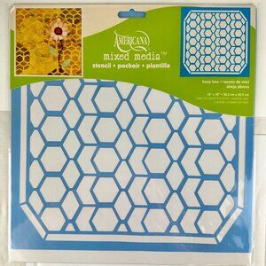 Americana Busy Bee Mixed Media Laser-Cut Stencil 12"x12"